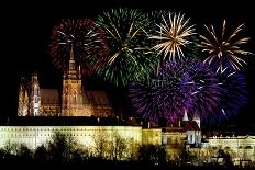 Prague Castleand New Year Celebrations-Fyletto-Photographic Print