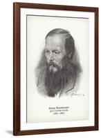 Fyodor Dostoyevsky, Russian Novelist-Vasili Grigorevich Perov-Framed Premium Giclee Print