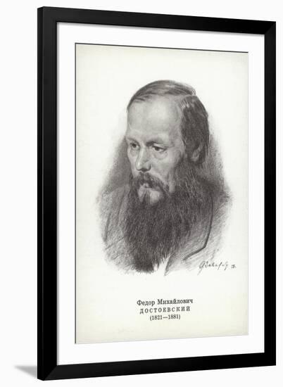 Fyodor Dostoyevsky, Russian Novelist-Vasili Grigorevich Perov-Framed Premium Giclee Print