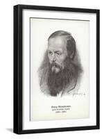 Fyodor Dostoyevsky, Russian Novelist-Vasili Grigorevich Perov-Framed Giclee Print