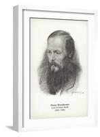 Fyodor Dostoyevsky, Russian Novelist-Vasili Grigorevich Perov-Framed Giclee Print