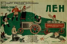 Poster for the Theatre Play Flax, 1931-Fyodor Filippovich Kondratov-Framed Stretched Canvas