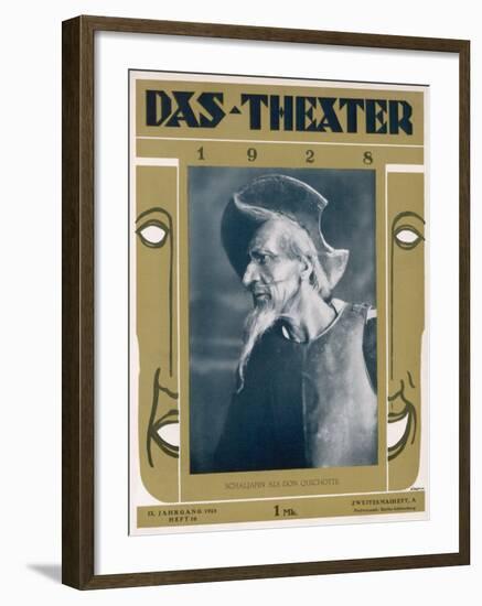 Fyodor Ivanovich Chaliapin Russian Opera Singer as Don Quichotte-null-Framed Photographic Print