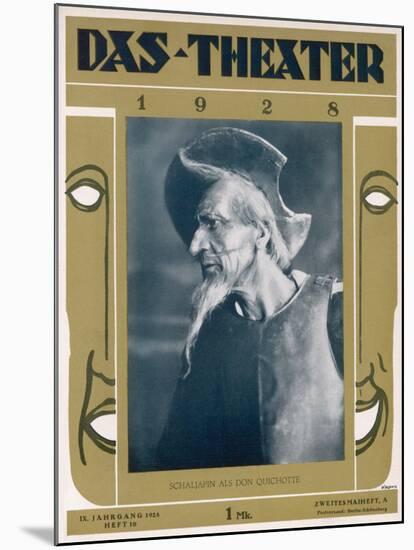 Fyodor Ivanovich Chaliapin Russian Opera Singer as Don Quichotte-null-Mounted Photographic Print