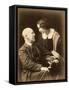 Fyodor Sologub, Russian Poet, with His Wife Anastasia, Early 20th Century-Mikhail Leshchinsky-Framed Stretched Canvas