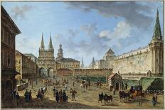 View of the Resurrection Gate on Red Square, Moscow, Russia, C1801-Fyodor Yakovlevich Alexeev-Giclee Print