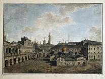 View from the Lubyanka Square to the Vladimir Gate in Moscow, Russia, 1800S-Fyodor Yakovlevich Alexeev-Giclee Print