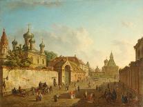 Palace Embankment as Seen from the Peter and Paul Fortress, 1794-Fyodor Yakovlevich Alexeyev-Framed Stretched Canvas