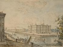 Palace Embankment as Seen from the Peter and Paul Fortress, 1794-Fyodor Yakovlevich Alexeyev-Framed Stretched Canvas