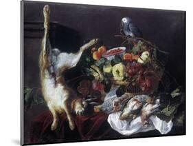 Fyt: Still Life with Parrot-Jan Fyt-Mounted Giclee Print