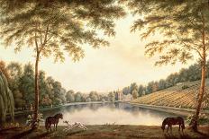 A View of the Lake and Ruins of the Abbey at Painshill, Surrey-G. Barrett-Laminated Giclee Print