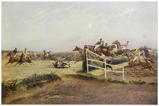 Horse Goes Down at the Canal Turn-G.d. Giles-Framed Art Print