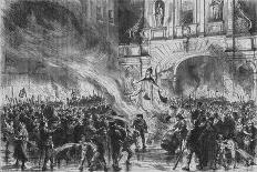 'Burning the Pope in Effigy at Temple Bar', c19th century-G Durand-Giclee Print