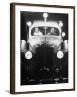G. Ellis Doty, an Intern at Minneapolis General Hospital, Riding in Ambulance on Emergency Call-Alfred Eisenstaedt-Framed Photographic Print