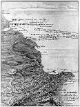 Map of the East Coast Bombardments, WW1-G.f. Morrell-Framed Stretched Canvas