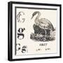 G for Crane, 1850 (Engraving)-Louis Simon (1810-1870) Lassalle-Framed Giclee Print