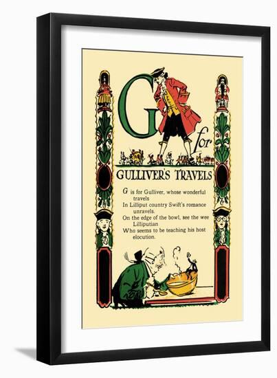 G for Gulliver's Travels-Tony Sarge-Framed Art Print