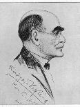 Rudyard Kipling English Writer Sketched During a Visit to Naples in March 1928-G. Garzia-Stretched Canvas