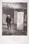 John Wesley Visiting His Mother's Grave in 1779, Bunhill Fields, Finsbury, London-G Hunt-Framed Stretched Canvas