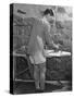 G.I. Ironing His Pants-John Florea-Stretched Canvas