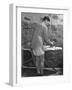 G.I. Ironing His Pants-John Florea-Framed Photographic Print