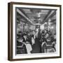 G.I. Personnel and Their Wives Eating in Dining Car While Civilians Will Have to Wait Until Later-Sam Shere-Framed Photographic Print