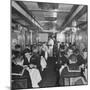 G.I. Personnel and Their Wives Eating in Dining Car While Civilians Will Have to Wait Until Later-Sam Shere-Mounted Photographic Print