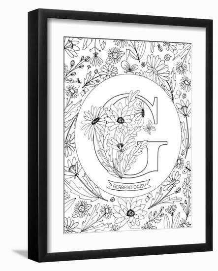 G is for Gerbera Daisy-Heather Rosas-Framed Art Print