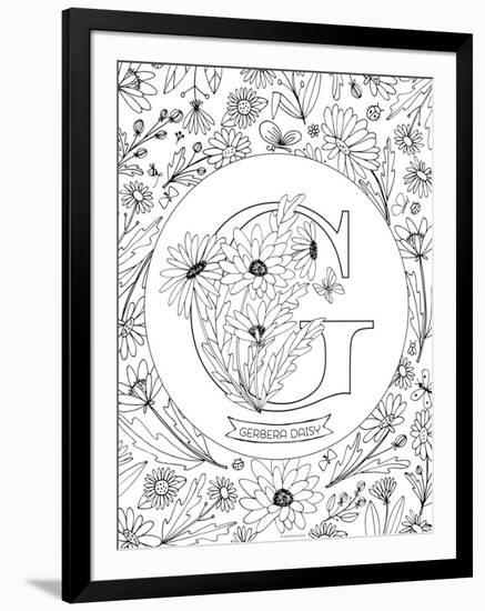 G is for Gerbera Daisy-Heather Rosas-Framed Art Print