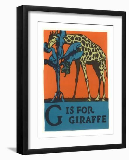 G is for Giraffe-null-Framed Art Print