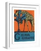 G is for Giraffe-null-Framed Art Print