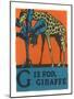 G is for Giraffe-null-Mounted Art Print