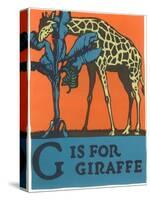 G is for Giraffe-null-Stretched Canvas