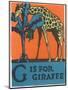 G is for Giraffe-null-Mounted Art Print