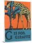 G is for Giraffe-null-Mounted Art Print