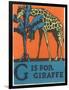 G is for Giraffe-null-Framed Art Print