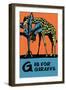 G is for Giraffe-Charles Buckles Falls-Framed Art Print