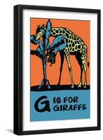 G is for Giraffe-Charles Buckles Falls-Framed Art Print
