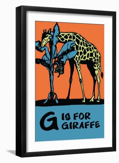 G is for Giraffe-Charles Buckles Falls-Framed Art Print