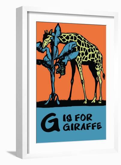 G is for Giraffe-Charles Buckles Falls-Framed Art Print