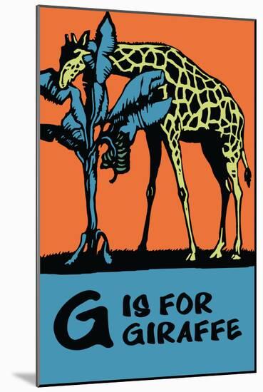 G is for Giraffe-Charles Buckles Falls-Mounted Art Print