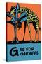 G is for Giraffe-Charles Buckles Falls-Stretched Canvas