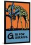 G is for Giraffe-Charles Buckles Falls-Framed Art Print