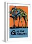 G is for Giraffe-Charles Buckles Falls-Framed Art Print