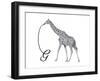 G is for Giraffe-Stacy Hsu-Framed Art Print