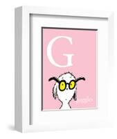 G is for Goggles (pink)-Theodor (Dr. Seuss) Geisel-Framed Art Print