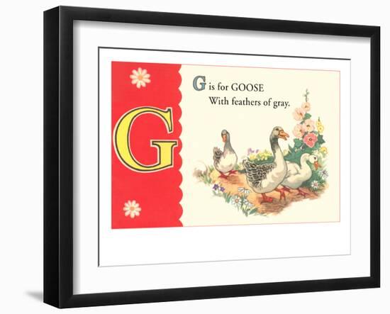 G is for Goose-null-Framed Art Print