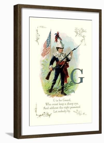 G is for Guard-null-Framed Art Print