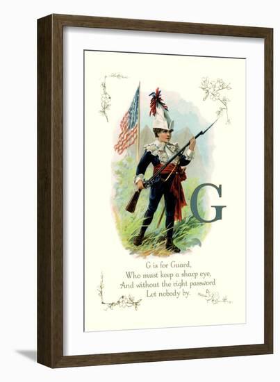 G is for Guard-null-Framed Art Print