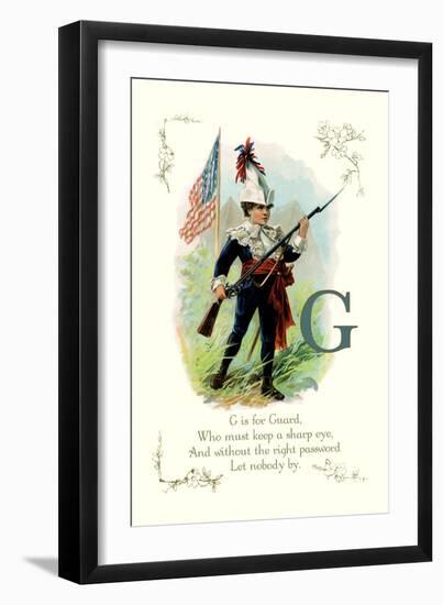 G is for Guard-null-Framed Art Print